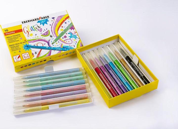 Produktbild EberhardFaber Fasermaler Glitter (Mehrfarbig, 16 x)