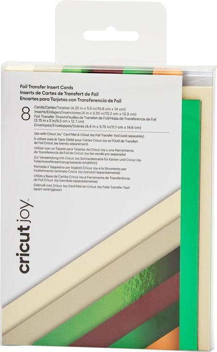 Actual product image Cricut Blank Card Joy 10.8 x 14 cm Transfer, Cream/Khaki, 8 pieces (8 pcs.)
