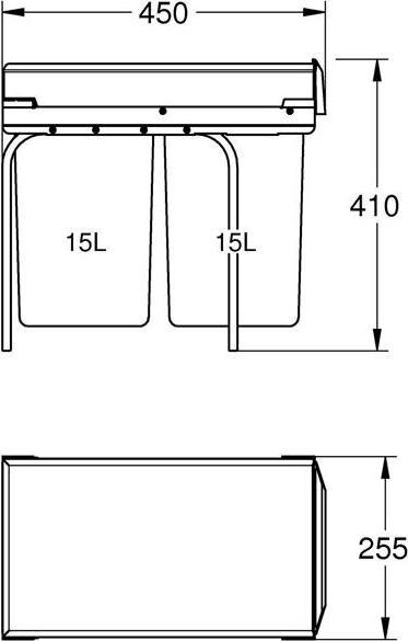 Actual product image Grohe Waste separator Blue 30 cm 2x 15L (30 l)