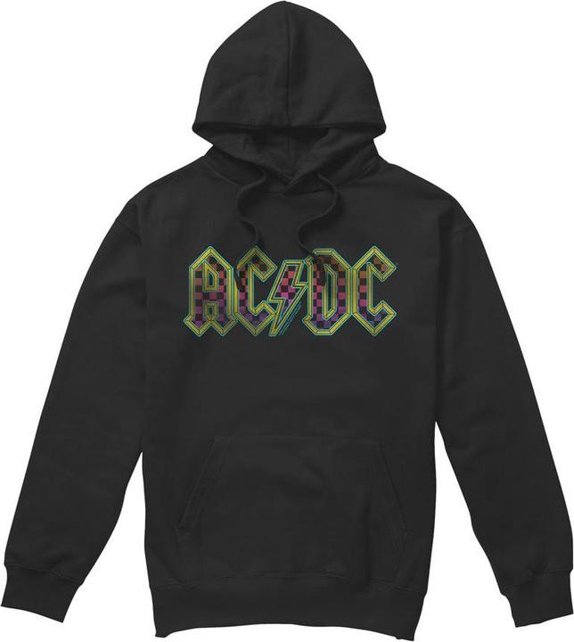 Actual product image AC/DC Mens Checkerboard Gradient Logo Hoodie (L)
