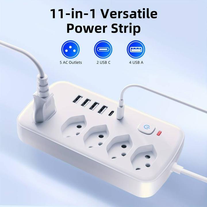 Immagine prodotto PhoneLook 11-in-1-Steckdosenleiste (5 x, USB-A, USB-C)