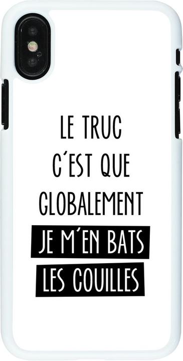 Actual product image PhoneLook Coque blanc Le truc globalement bats les couilles (Apple iPhone X, Apple iPhone XS)