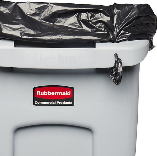 Actual product image Rubbermaid SLIM JIM® recyclable waste collector, capacity 60 l, swing lid, grey. (60 l)