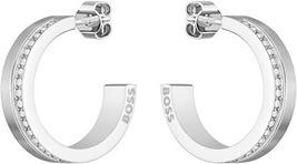 Hugo Boss Decent steel hoop earrings 1580526