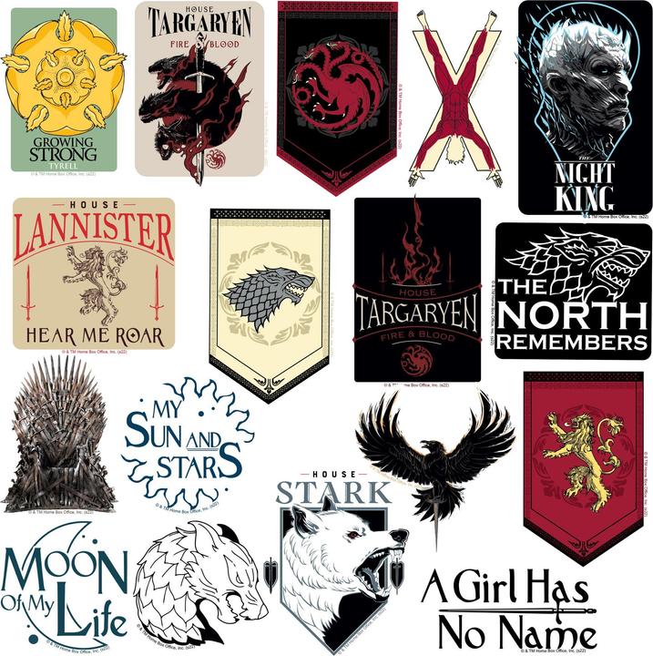 Produktbild Game of Thrones Sortierte Designs Aufkleber Deluxe 100erPack Vinyl
