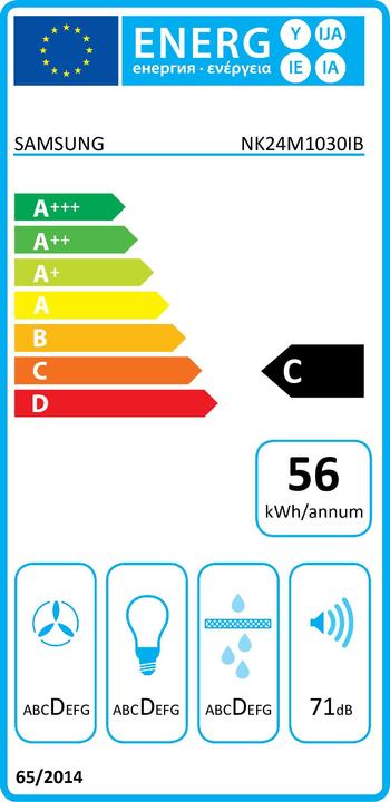 Energie-Label Samsung NK24M1030IB/UR (Flachschirmhaube)