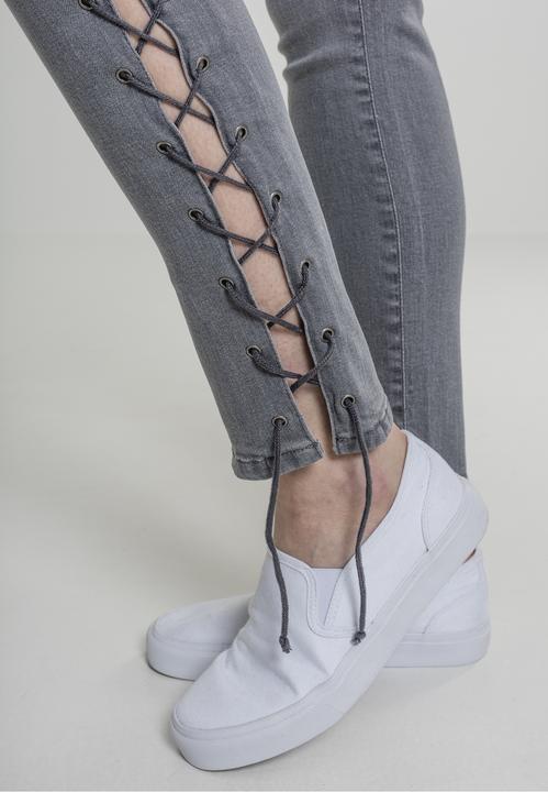 Image du produit Urban Classics Ladies Denim Lace Up Skinny Pants (28)