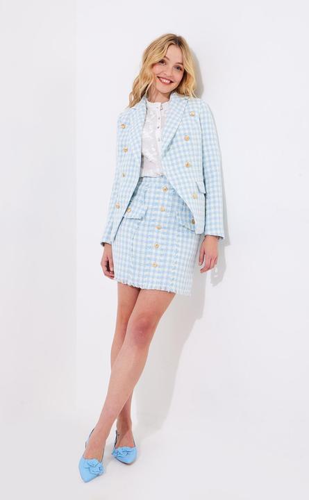 Actual product image Joe Browns Checked Button Detail Mini Skirt (42)