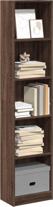 Actual product image VidaXL Bücherregal Regal Standregal Büroregal Aktenregal Braun Eichen-Optik (40 x 24 x 176 cm)