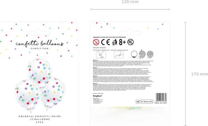 Produktbild Partydeco Sternen Konfetti Luftballons Silber