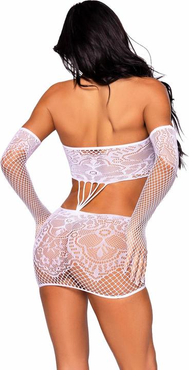 Image du produit Leg Avenue Robe tube dentelle et gants (Taille unique)