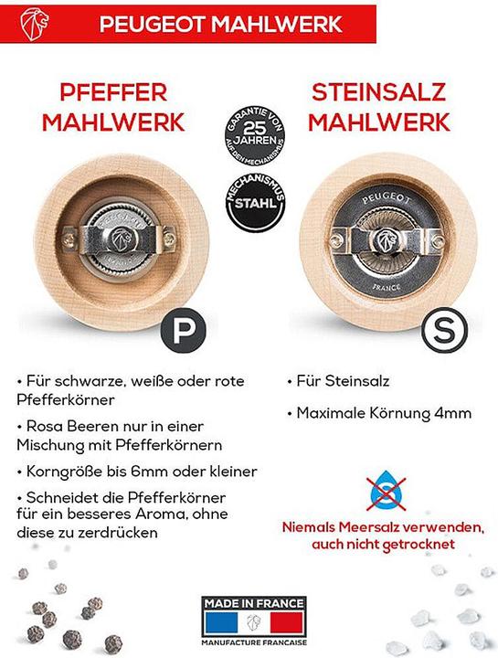 Productafbeelding Peugeot Pepermolen Zoutmolen TAHITI Duo Set 15 cm ELEMENTEN WATER (Peper, Zout)