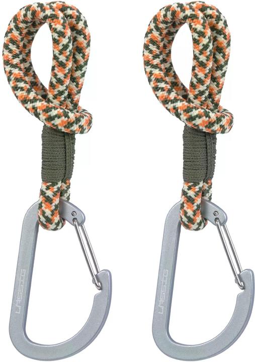Actual product image Lassig Cord fastening hook set of 2 Olive/Red/Vanilla