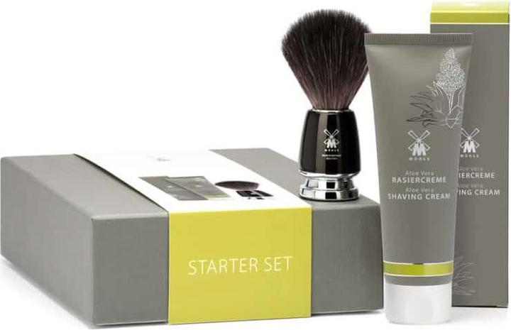 Produktbild Mühle Starterset mit RYTMO Black Fibre (21 M 226) und Rasiercreme Aloe Vera (Rasierpinsel)