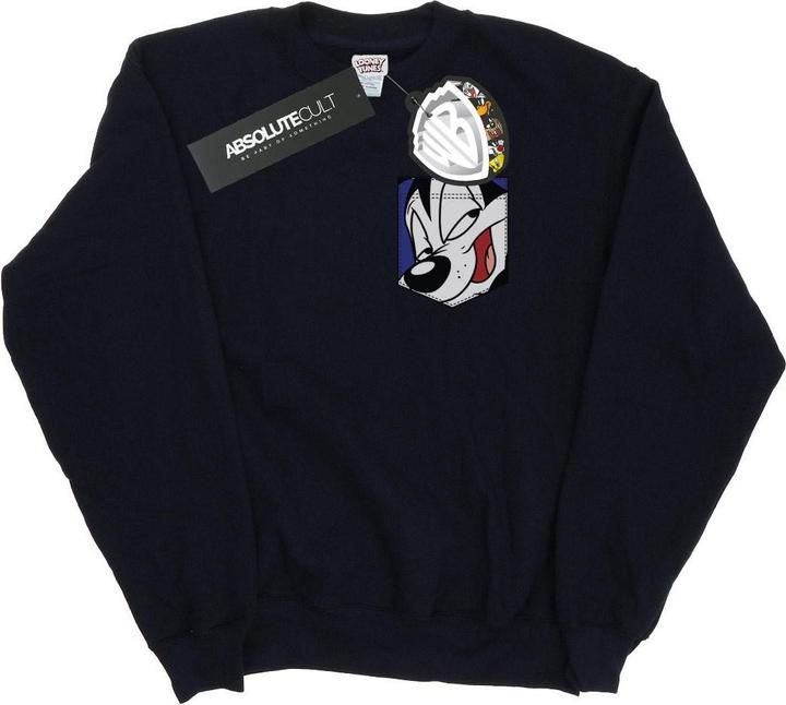 Immagine prodotto Looney Tunes Pepe Le Pew Face Faux Pocket Felpa Donna (XXL)