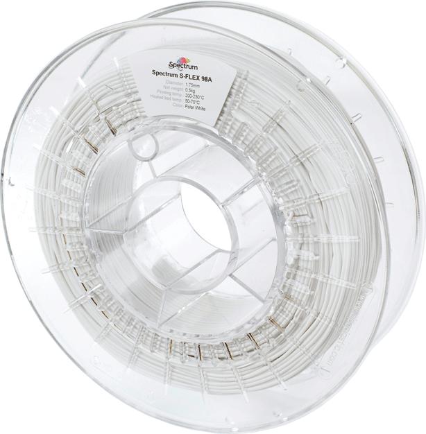 Image du produit Filament TPU S-Flex 98A blanc 0.5kg 1.75mm (TPU, 1.75 mm, 500 g, Blanc)