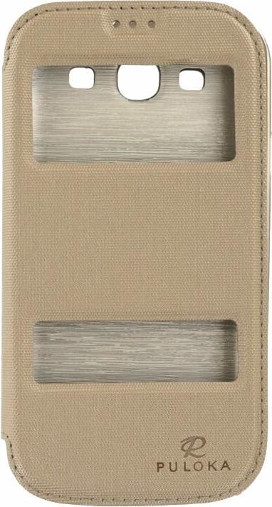 Actual product image Puloka Flip Case for Samsung Galaxy S3 gold (Samsung Galaxy S III I9300)