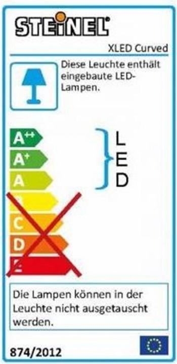 Energy Label Steinel XLED curved (1125 lm, IP44)