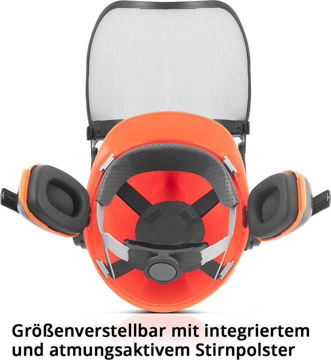 Produktbild Stahlwerk Forsthelm FH-100 ST mit Visier und Gehörschutz EN397 EN352 EN1731 (52 - 66 cm)