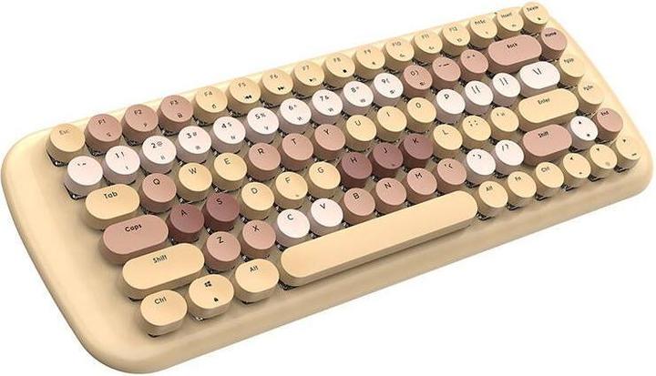 Immagine prodotto Mofii Tastiera meccanica senza fili con Bluetooth ROMI 2.4G (marrone) (DE, Cablato)