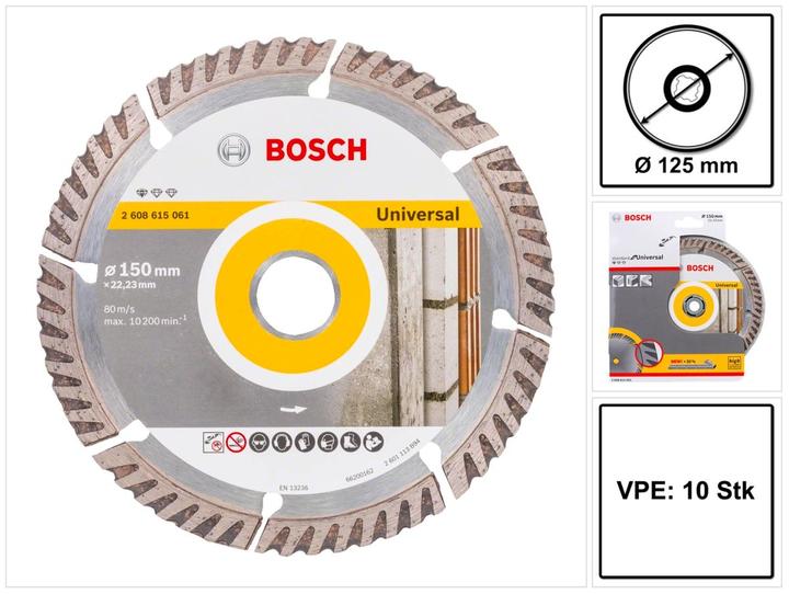 Actual product image Bosch Professional Zubehör PRO Multi Material diamond cutting disc, 150 x 22.23 mm