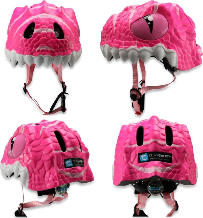 Image du produit Crazy Safety Dino Bicycle Helmet - Rose (100201-05-01) (49 - 55 cm)
