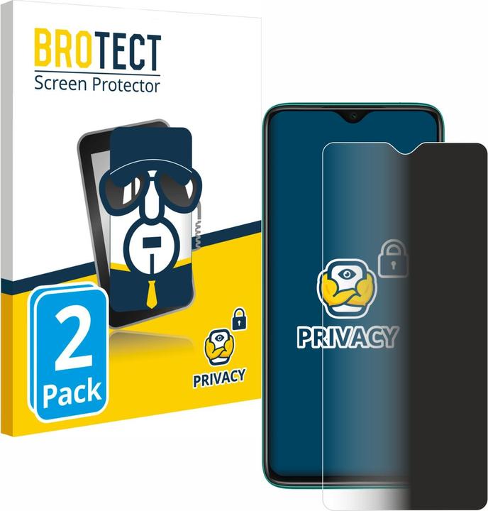 Image du produit BROTECT Film anti-regards Anti-Spy Privacy Film de protection contre la lumière bleue (2 pièce(s), Xiaomi Redmi Note 8 2021)