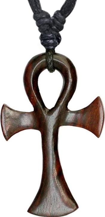 Image du produit Star Piercing Collier noir pendentif croix tribale en bois Narra (sans laiton, Organique)