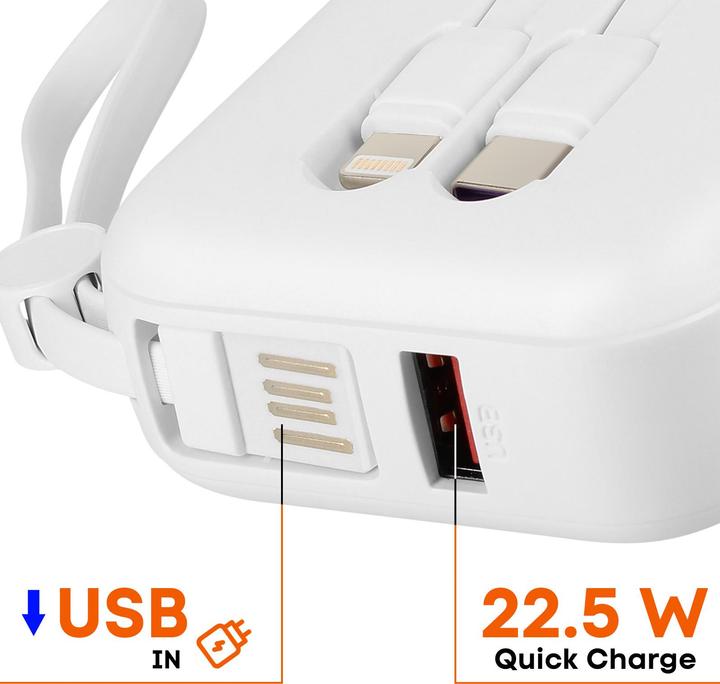 Actual product image LinQ 10,000mAh power bank + Lightning and USB-C cable (10000 mAh)