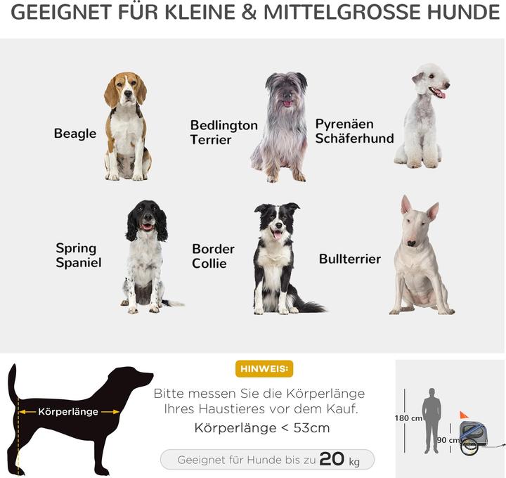 Actual product image PawHut Bicycle trailer for dogs