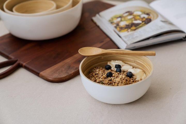 Actual product image Nuts Bowl Bamboo L white (22 cm, 1 x)