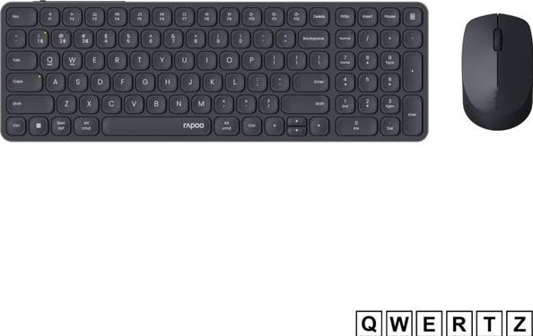 Produktbild Rapoo Kabelloses Multimodus-Deskset 9710M, QWERTZ, dunkelgrau (00228037) (DE, Kabellos)