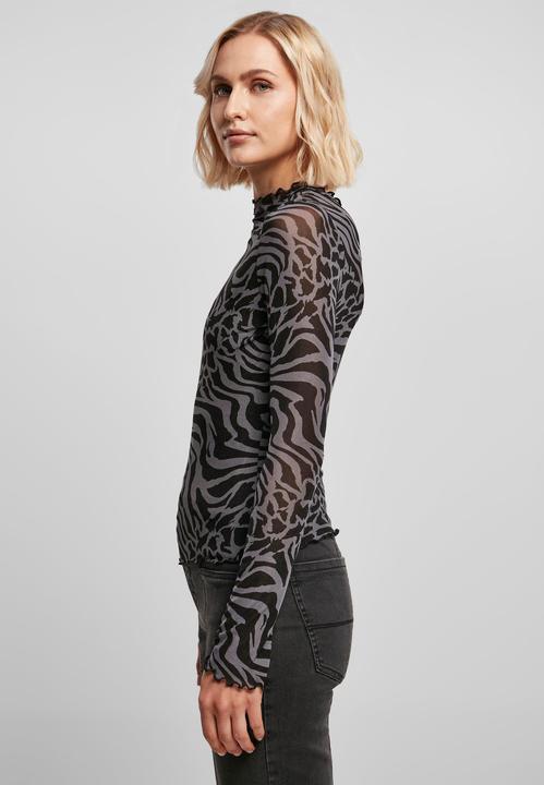 Produktbild Urban Classics Ladies AOP Mesh Turtleneck Longsleeve (XL)
