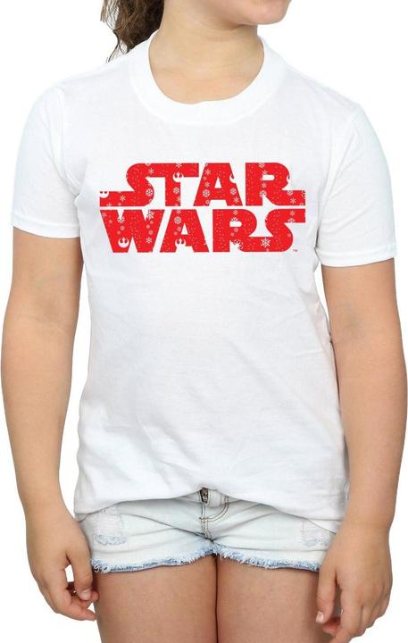 Immagine prodotto Star Wars Christmas Logo Maglietta Ragazze (140, 146)
