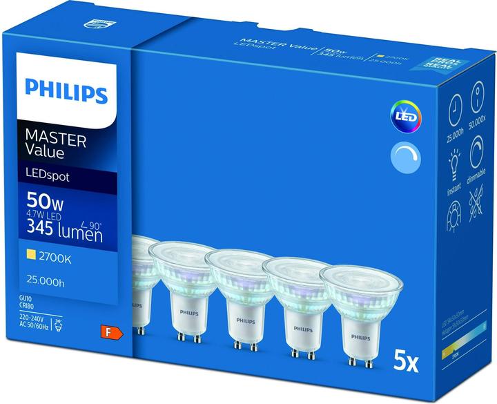 Produktbild Philips Professional Master LED (GU10, 4.70 W, 345 lm, 1 x, F)