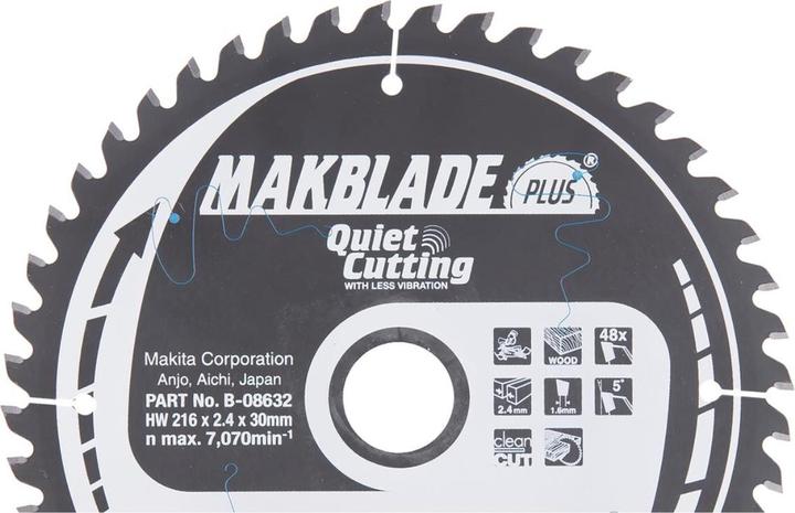 Actual product image Makita Medžio pjovimo diskas 216x2,4x30 Z48 HM