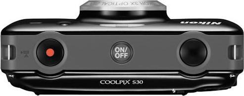 Image du produit Nikon Coolpix S30, 10MP, zoom 3x, vidéos HD, noir (1/3")
