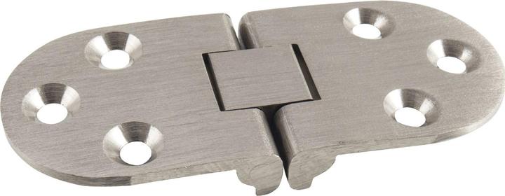 Produktbild Siso Tischscharnier, 30x72 mm, ÖW 180°, Messing Edelstahl Effekt