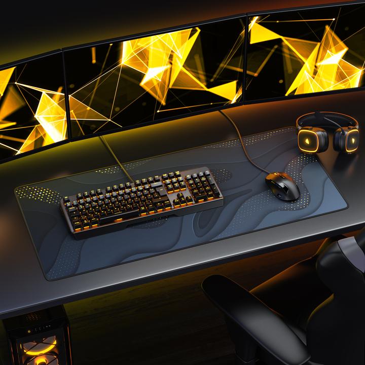 Produktbild Titanwolf Gaming Mauspad, 900 x 400mm XXL Speed Gaming Mausmatte, Mauspad extra große Oberfläche, Abstrakt (XXL)