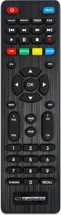 Image du produit Esperanza EV107R TV Set-Top-Box Kabel Schwarz (DVB-T2)