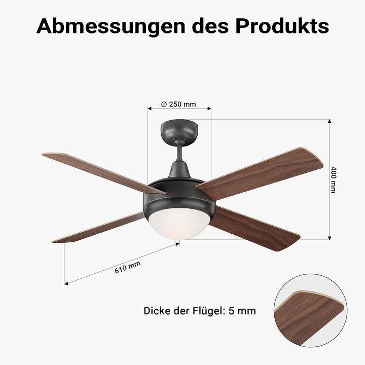 Produktbild Wiltec Deckenventilator (55 dB)