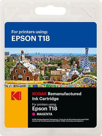 Actual product image Kodak SUPPLIES 185E018003 EPSON XP ink magenta rebuilt T1803 230pages blister 12ml (M)