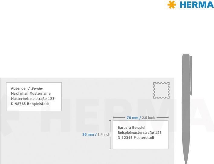 Produktbild HERMA Adressetiketten für Schreibmaschinen A4