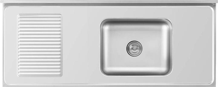 Actual product image Royal VKB Commercial Kitchen Sink with Cabinet - 1 basin - Royal Catering - Stainless steel - 500 x 400 x 240 (Top-mounted sink, 24 cm, 60 cm)