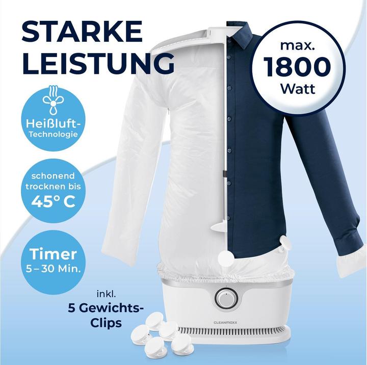 Actual product image CleanMaxx Iron for shirts & blouses (1800 W)