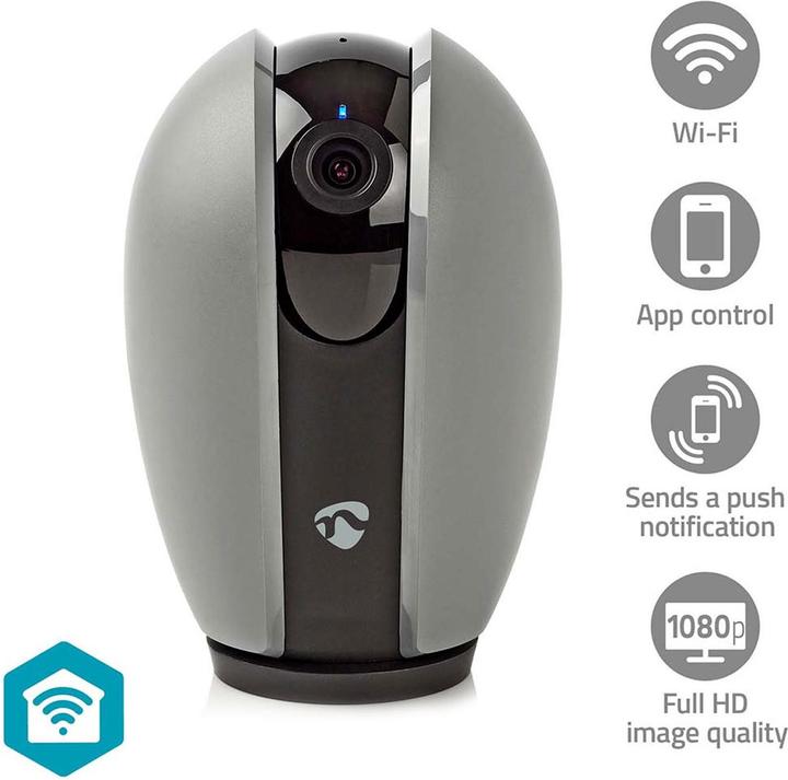 Actual product image Nedis WIFICI21CGY SmartLife Vnitřní Camera | Wi-Fi | Full HD 1080p | Náklon | (1920 x 1080 Pixels)
