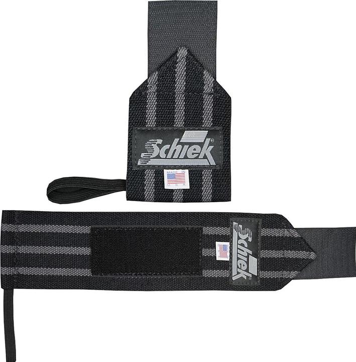 Actual product image Schiek Wrist Wraps Model 1112S Black/Silver 12"