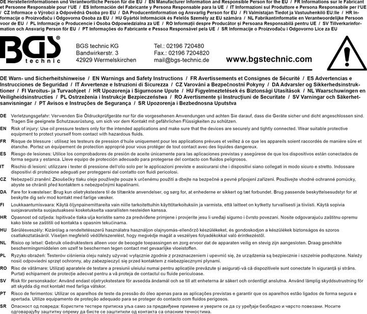 Image du produit BGS Compressiomètre essence 0 - 8 bar