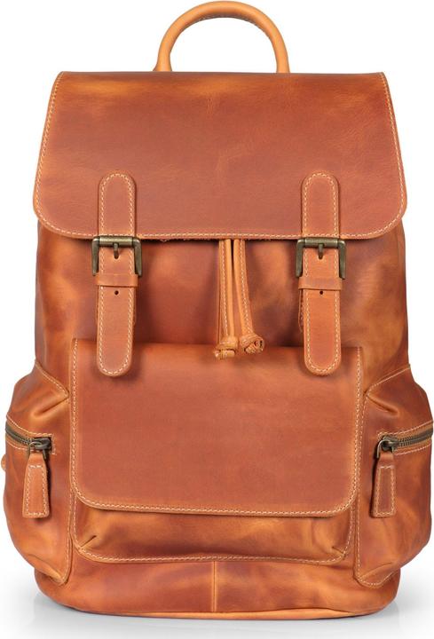 Only-Bags.Store Handgefertigte Top Grain Leder Rucksack, witterungsbeständig Wandern, Frauen & Männer Geldbörse
