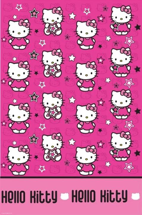 Produktbild Hello Kitty Plastik Sterne Tischtuch